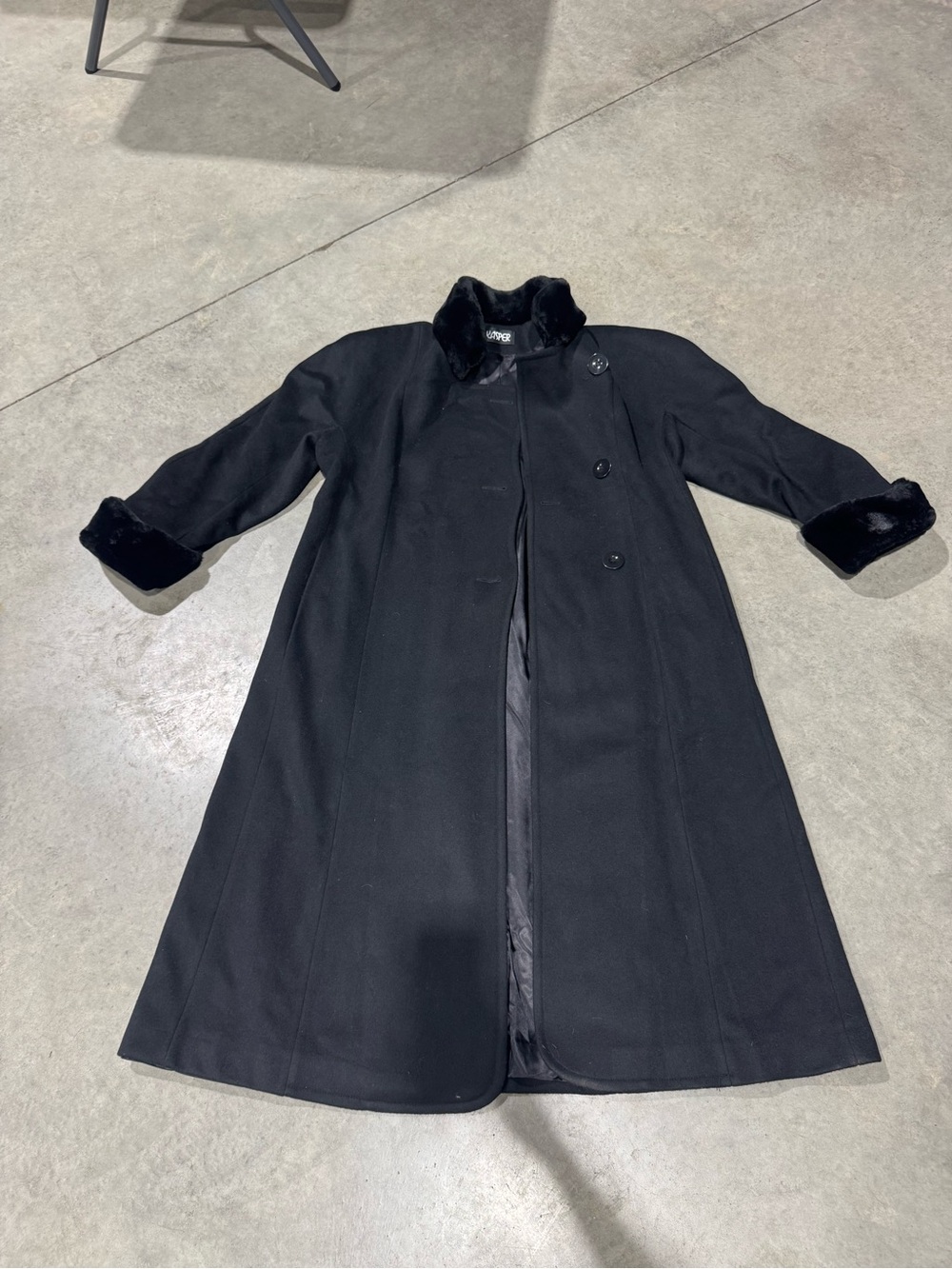 Kasper pure wool coat black. Size women's (see description)
